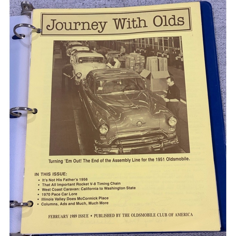 Journey Of Olds Oldsmobile Club Of‎ America Newsletters 1987/1988